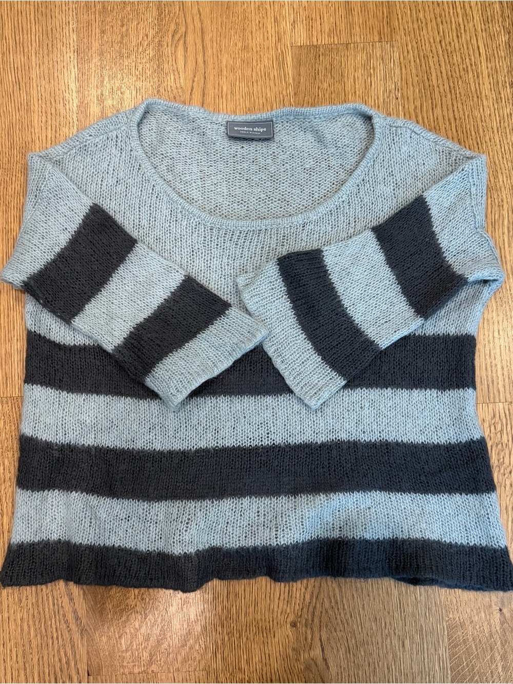 Wooden Ships Paola Buendia Women Caroline ScoopNeck Pullover Sweater Relaxed M/L